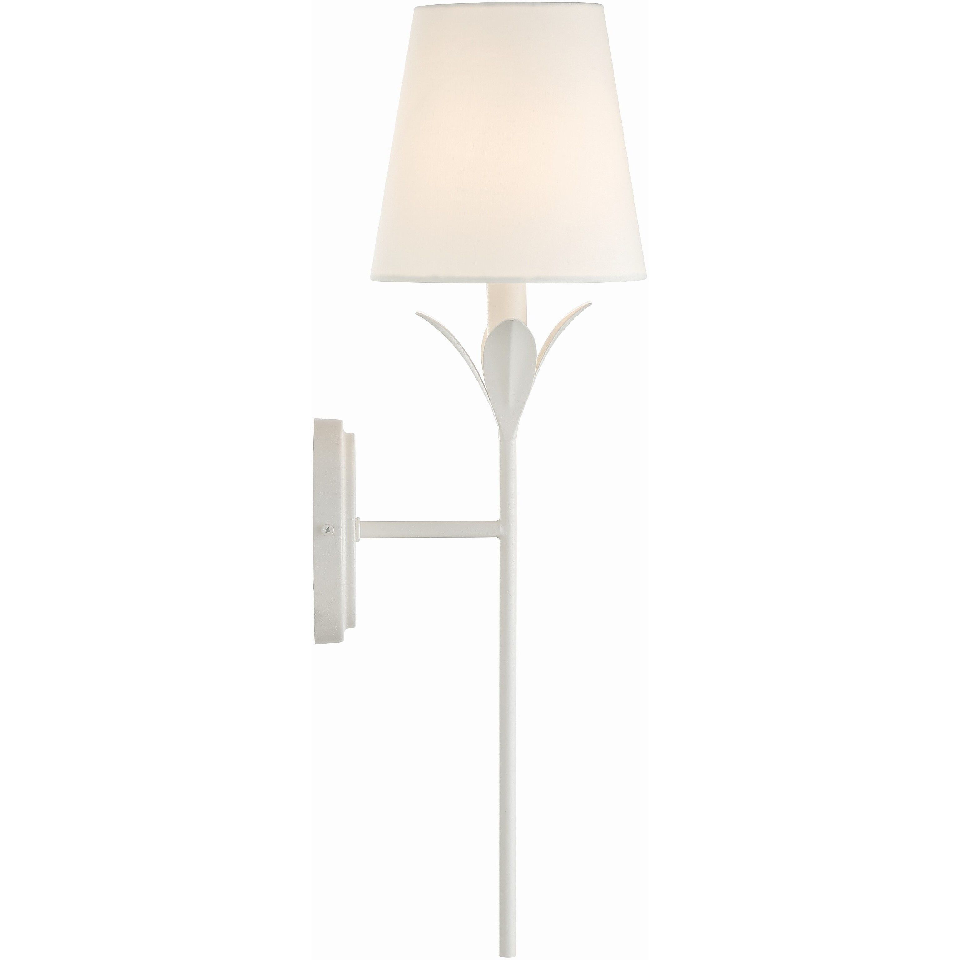 Broche Sconce Wall Light in Matte White