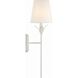 Broche Sconce Wall Light in Matte White