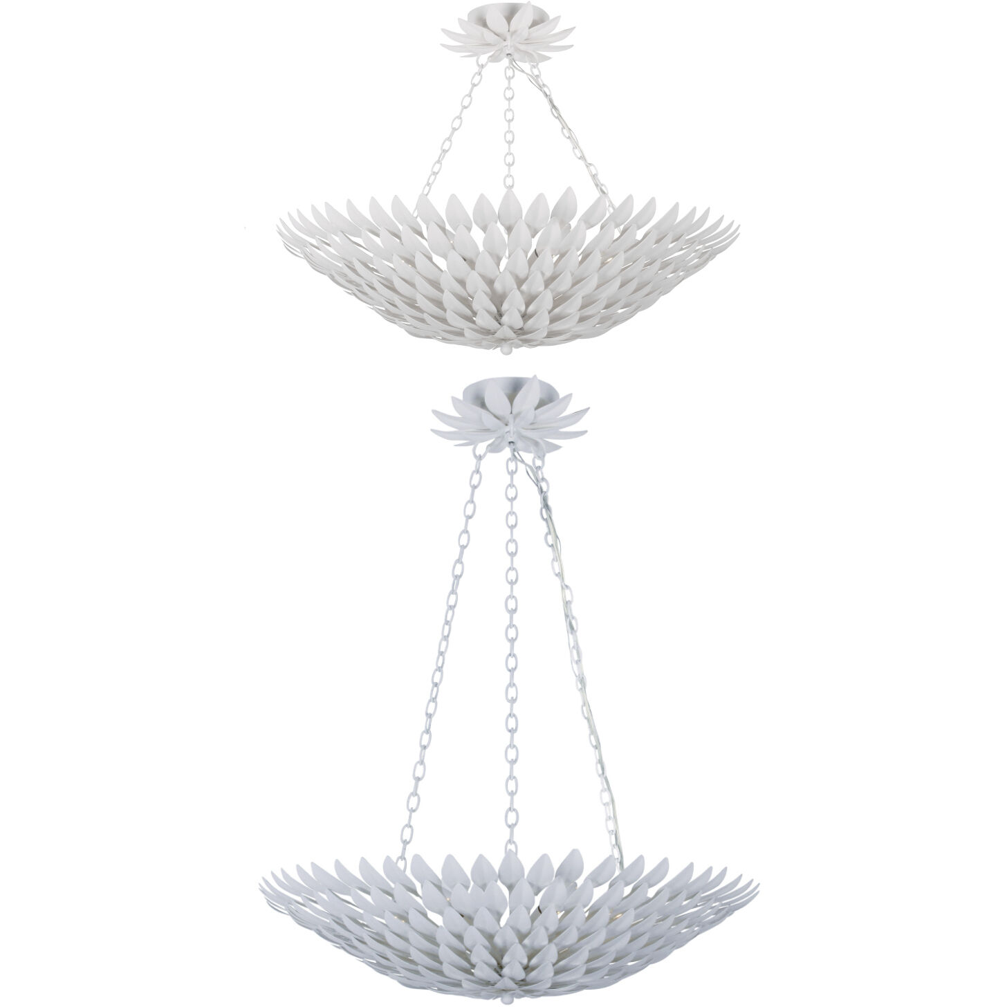 Broche 6 Light 24.5 inch Matte White Chandelier Ceiling Light