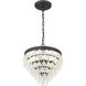 Calypso 3 Light 13 inch Matte Black Mini Chandelier Ceiling Light