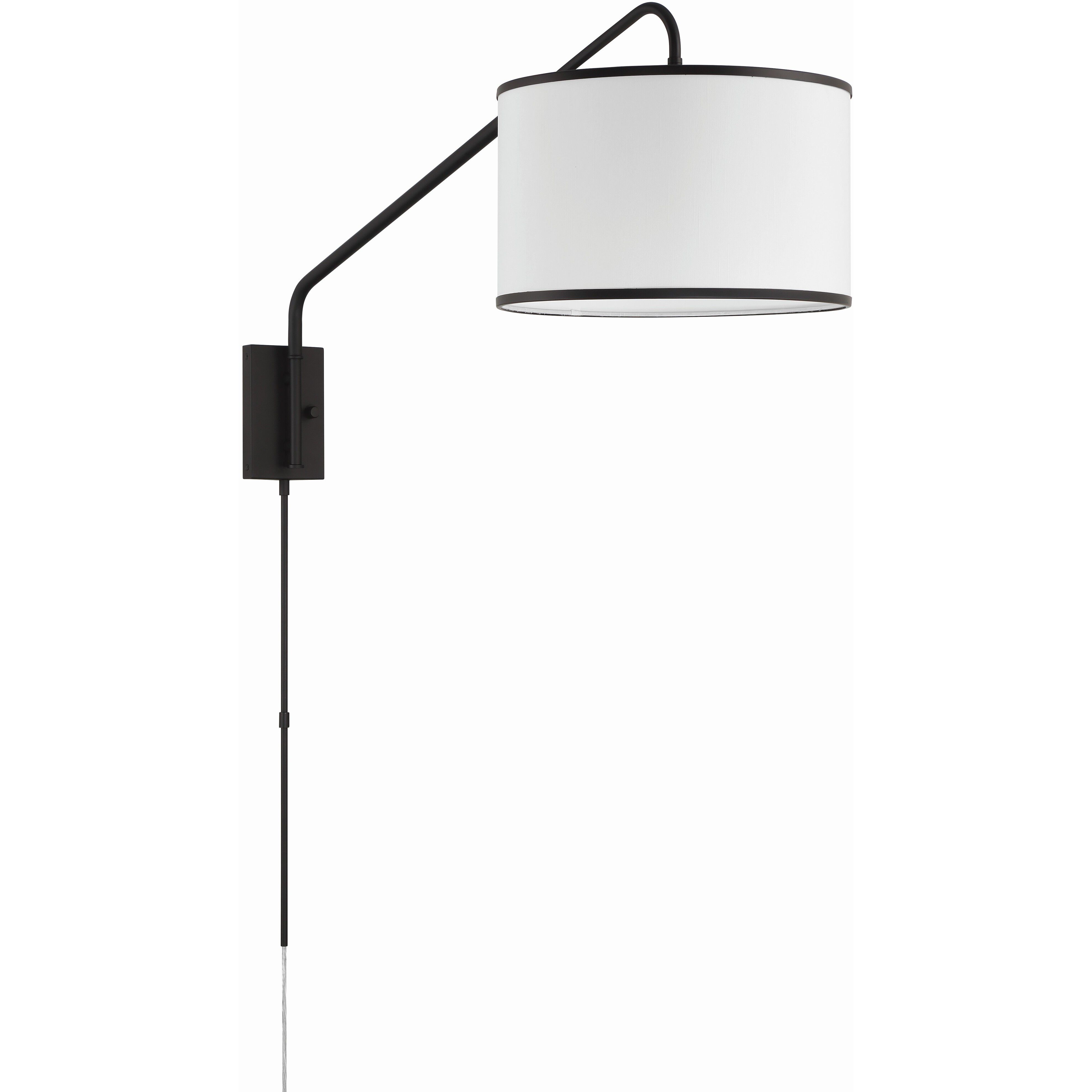 Mallory 50.5 inch 60.00 watt Matte Black Task Sconce Wall Light