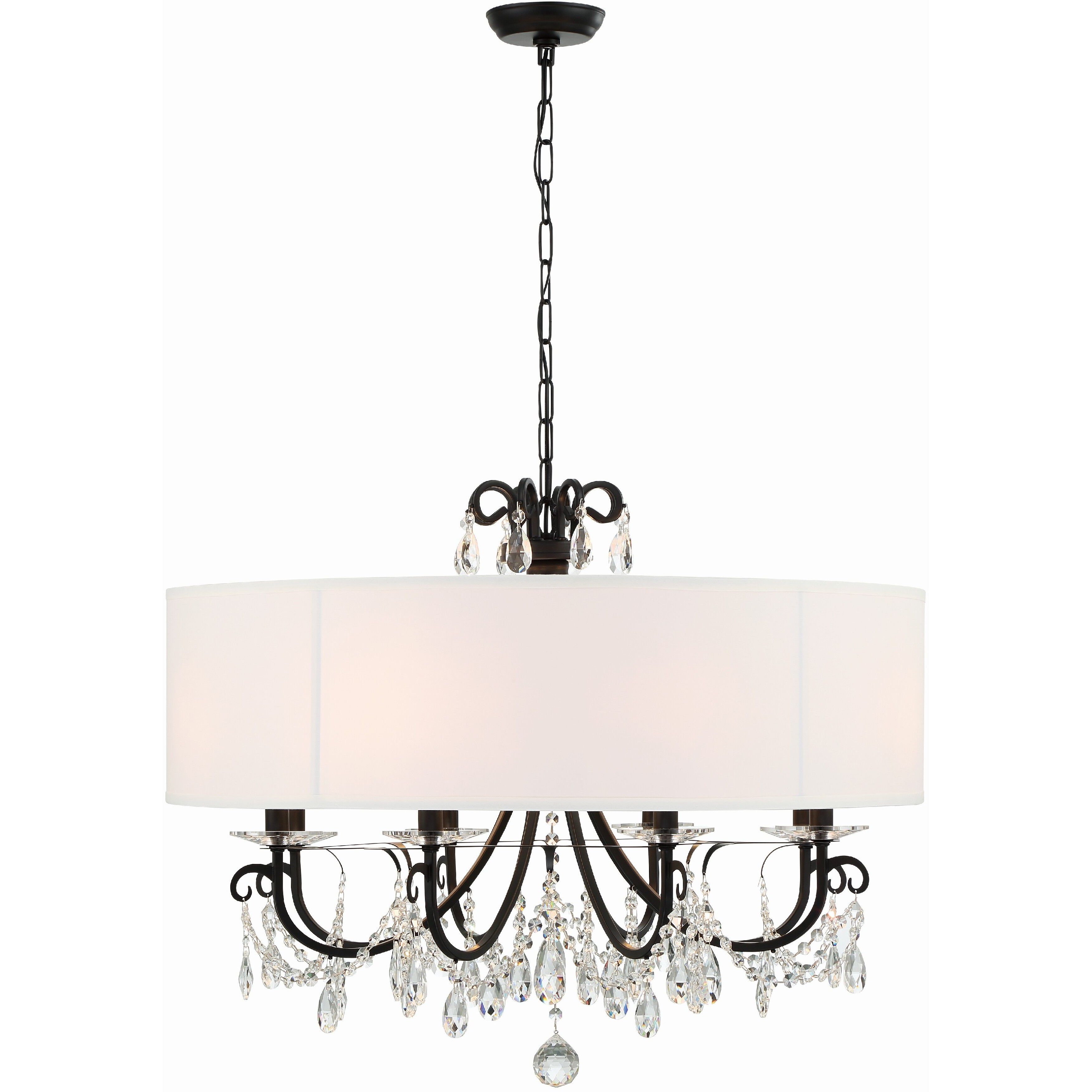 Othello 8 Light 32 inch Matte Black Chandelier Ceiling Light