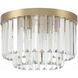 Hayes 4 Light 16 inch Aged Brass Flush/Semi Flush Ceiling Light
