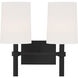 Bromley Bath Wall Light in Black Forged