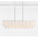 Addis 14 Light 51.75 inch Polished Chrome Linear Chandelier Ceiling Light in Tronchi Glass White