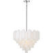 Addis 12 Light 26.75 inch Polished Chrome Chandelier Ceiling Light in Tronchi Glass White