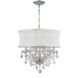Brentwood 6 Light 24 inch Polished Chrome Chandelier Ceiling Light in Swarovski Spectra, Smooth White