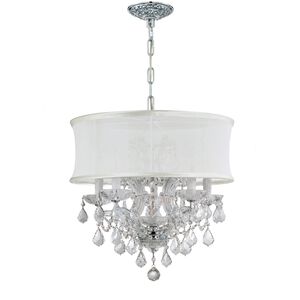 Brentwood 6 Light 24 inch Polished Chrome Chandelier Ceiling Light in Swarovski Spectra, Smooth White