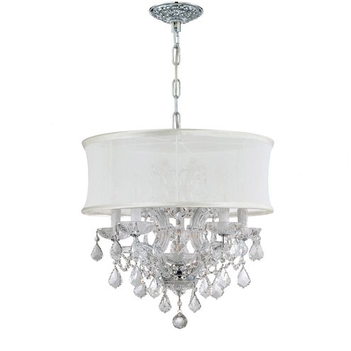 Brentwood 6 Light 24 inch Polished Chrome Chandelier Ceiling Light in Swarovski Spectra, Smooth White