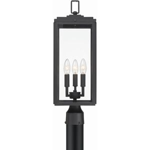 Byron 3 Light 22.25 inch Matte Black Outdoor Lantern Post
