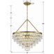 Calypso 8 Light 25 inch Vibrant Gold Chandelier Ceiling Light