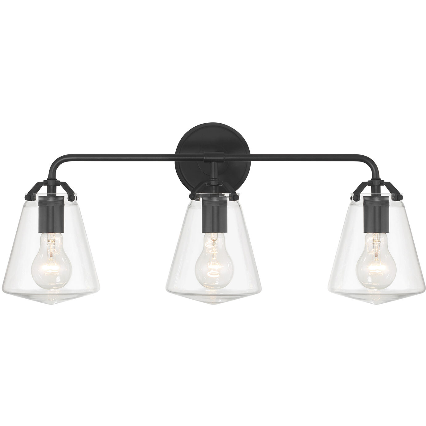 Voss Bath Vanity Light Wall Light in Matte Black