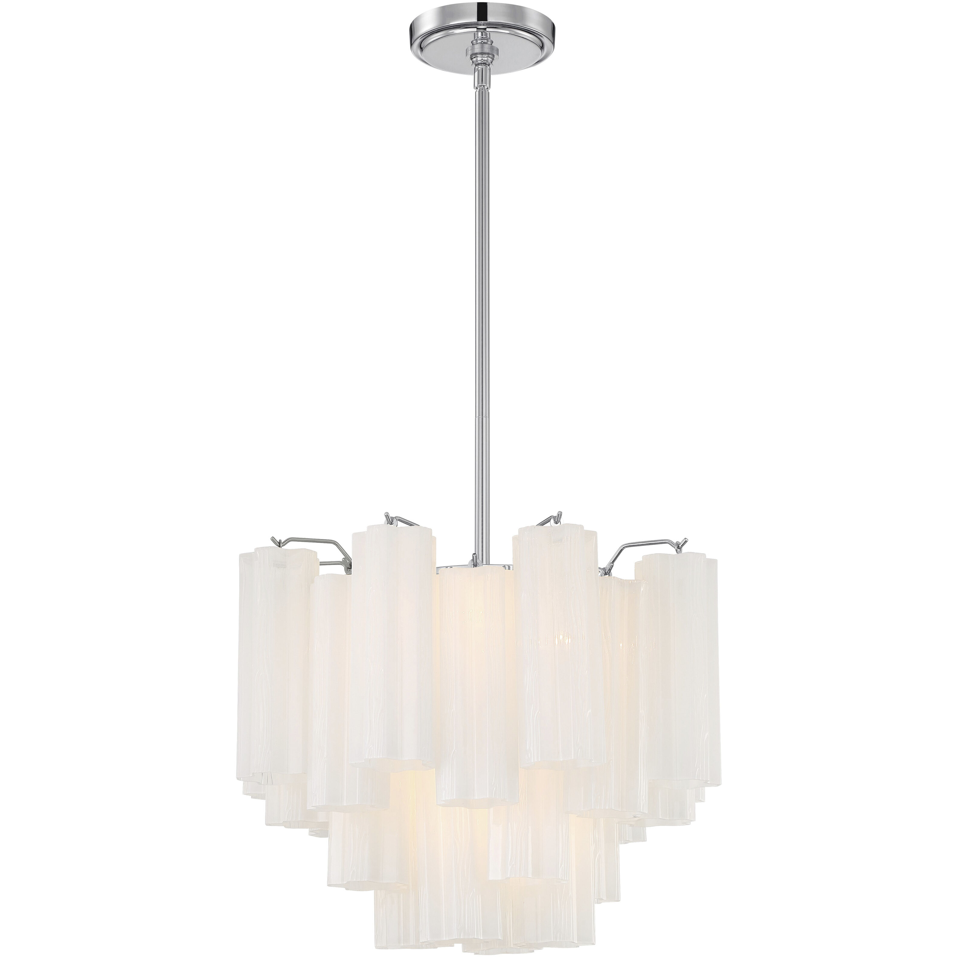 Addis 4 Light 17.75 inch Polished Chrome Mini Chandelier Ceiling Light in White