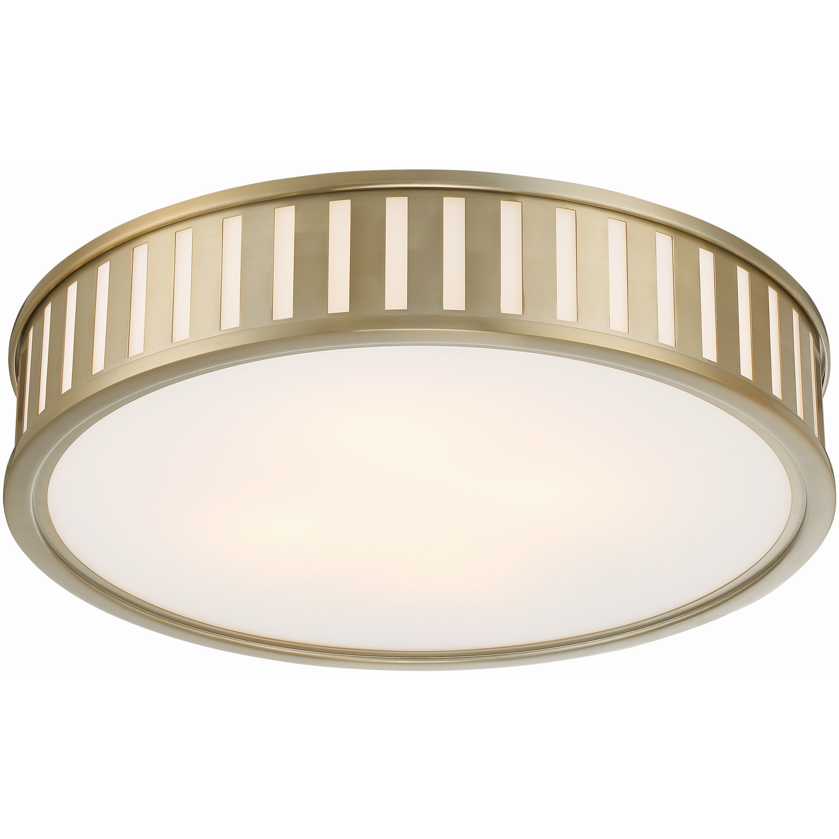 Kendal 4 Light 22.5 inch Vibrant Gold Flush Ceiling Light
