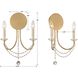 Delilah 2 Light 12.25 inch Aged Brass Sconce Wall Light