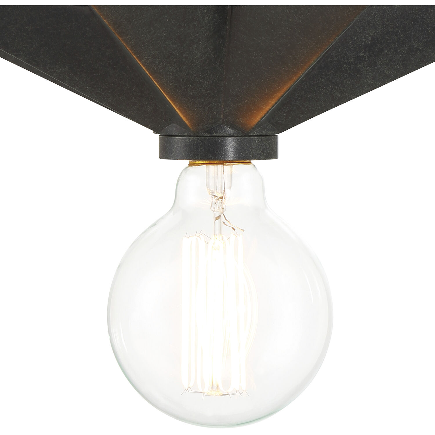 Astro 1 Light 12 inch Black Flush Ceiling Light