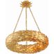 Broche 6 Light 24 inch Antique Gold Chandelier Ceiling Light