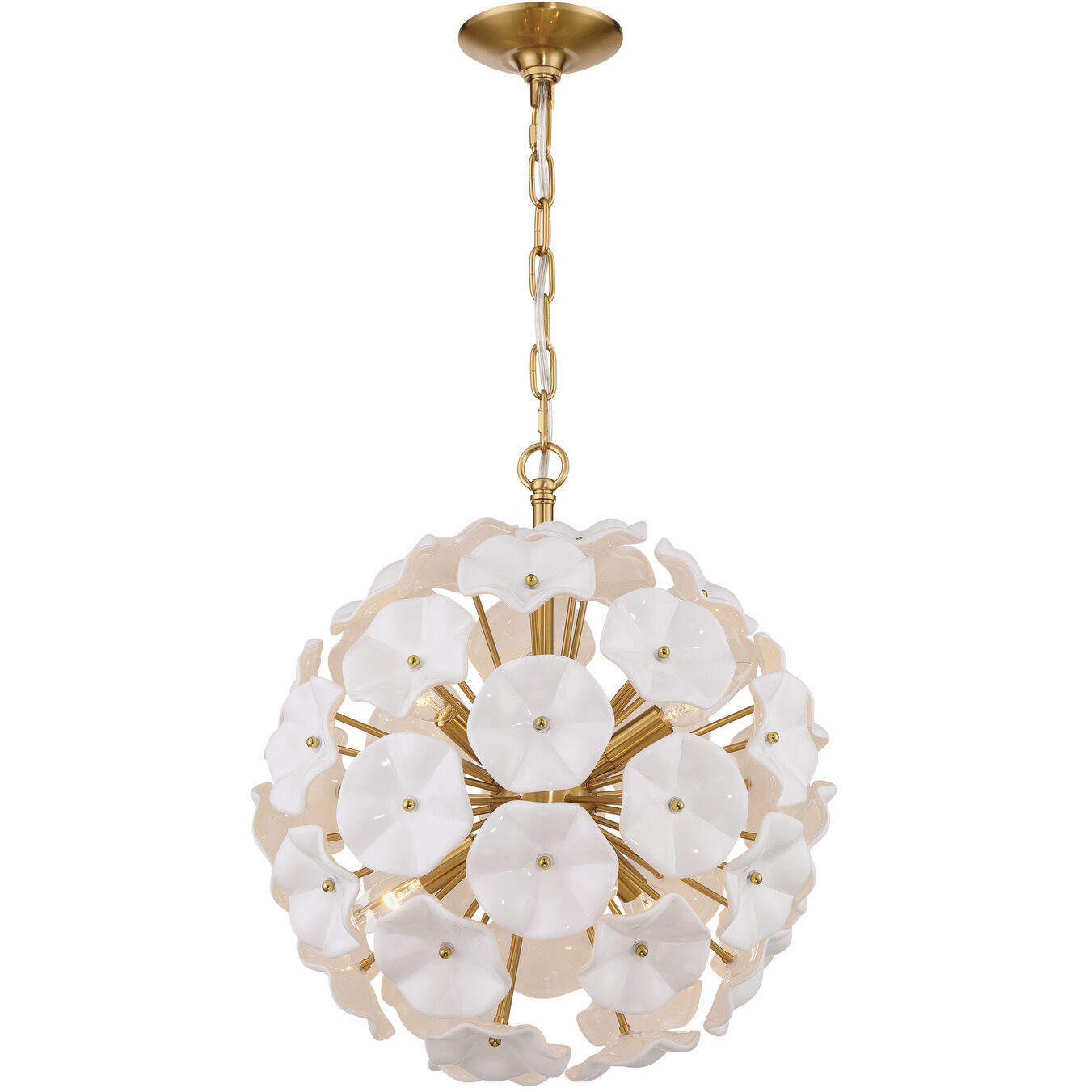 Esme 6 Light 18.25 inch Aged Brass Chandelier Ceiling Light