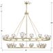 Aragon 30 Light 60 inch Soft Brass Chandelier Ceiling Light in Clear