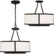 Bryant 4 Light 18 inch Black Forged Semi Flush Ceiling Light