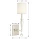 Paxton Sconce Wall Light in Polished Nickel