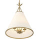 Broche 4 Light 18 inch Antique Gold Pendant Ceiling Light