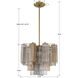 Addis 4 Light 17.75 inch Aged Brass Mini Chandelier Ceiling Light in Autumn