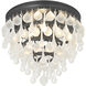 Calypso 3 Light 10.5 inch Matte Black Flush Mount Ceiling Light