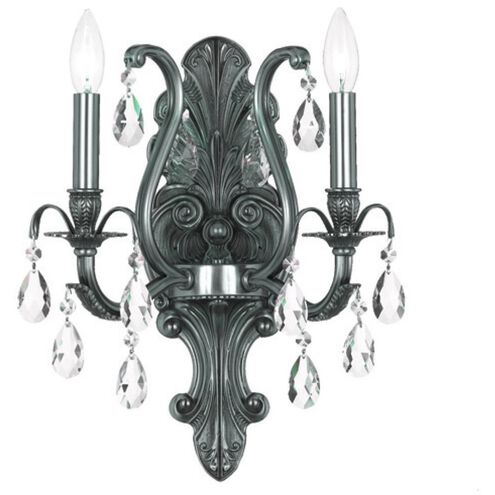Dawson 2 Light 12.5 inch Pewter Sconce Wall Light in Clear Spectra
