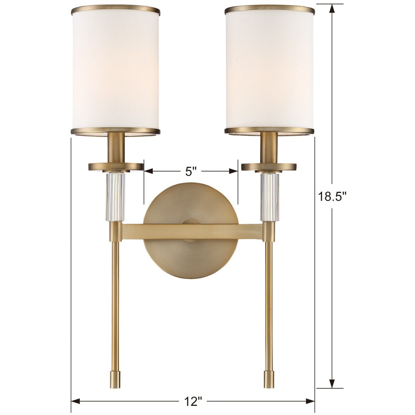 Hatfield Bath Wall Light in Vibrant Gold