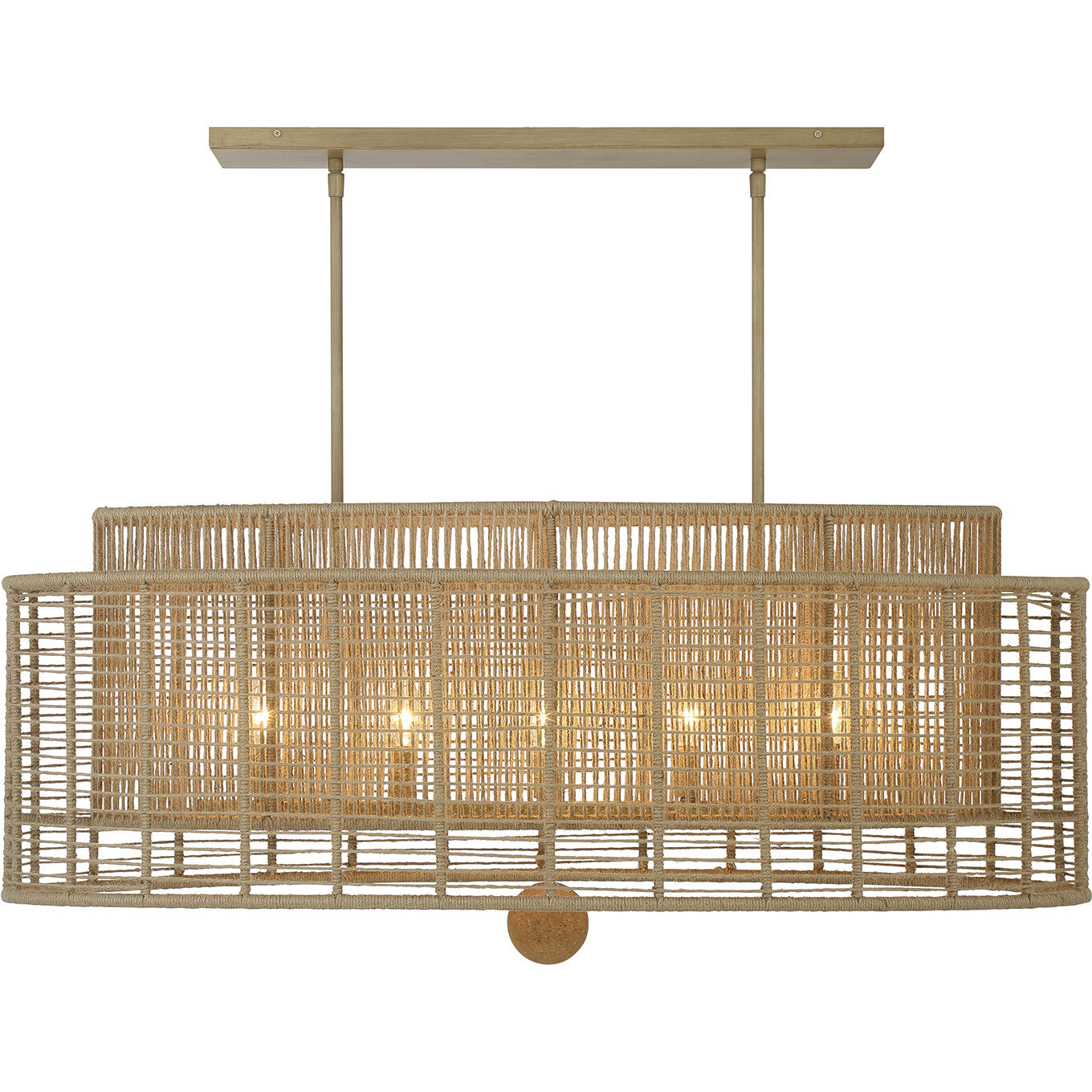 Jayna 5 Light 41.75 inch Burnished Silver Linear Chandelier Ceiling Light