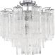 Addis 4 Light 17.75 inch Polished Chrome Semi Flush Ceiling Light in Clear