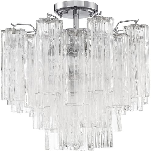 Addis 4 Light 17.75 inch Polished Chrome Semi Flush Ceiling Light in Clear