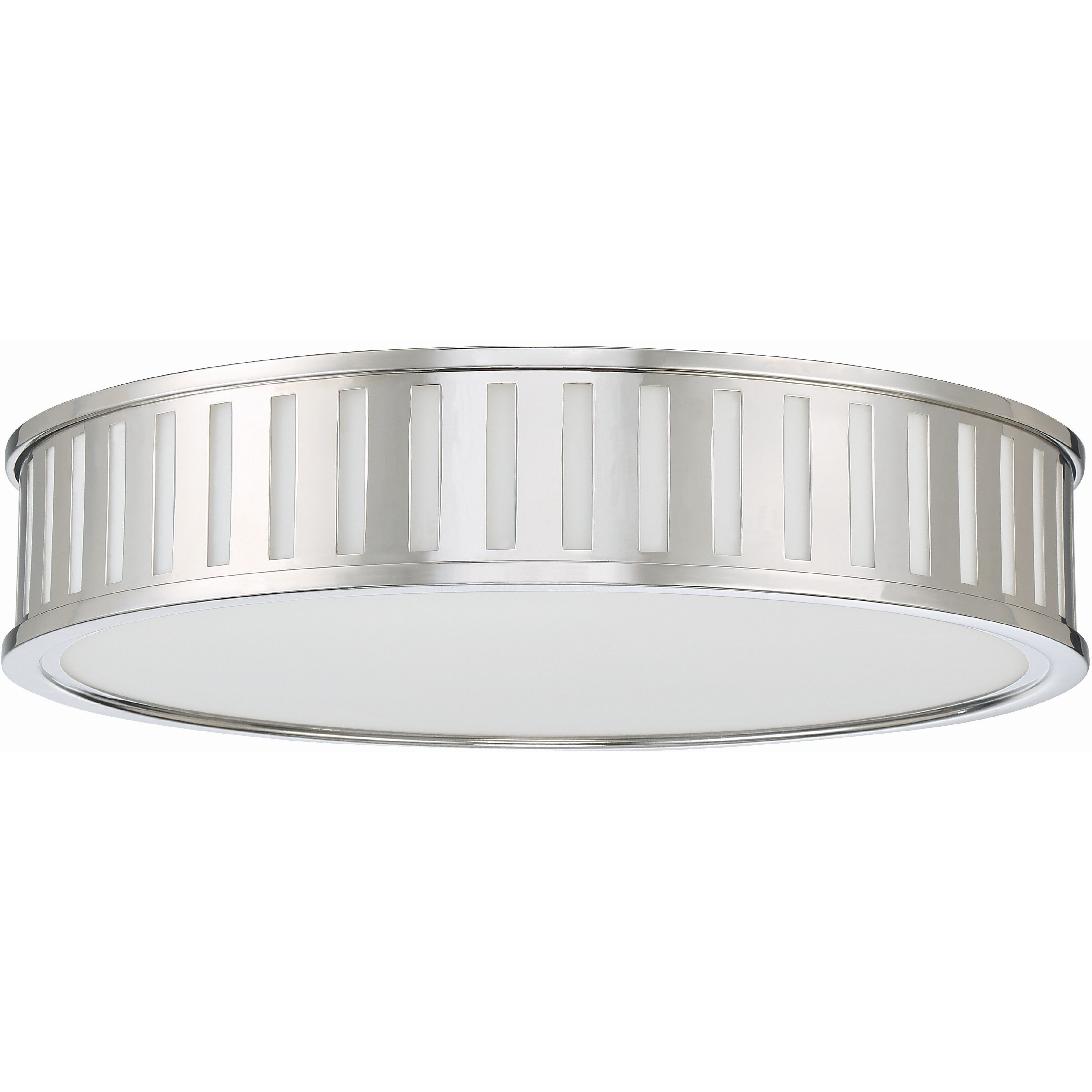Kendal 4 Light 22.5 inch Polished Nickel Flush Ceiling Light