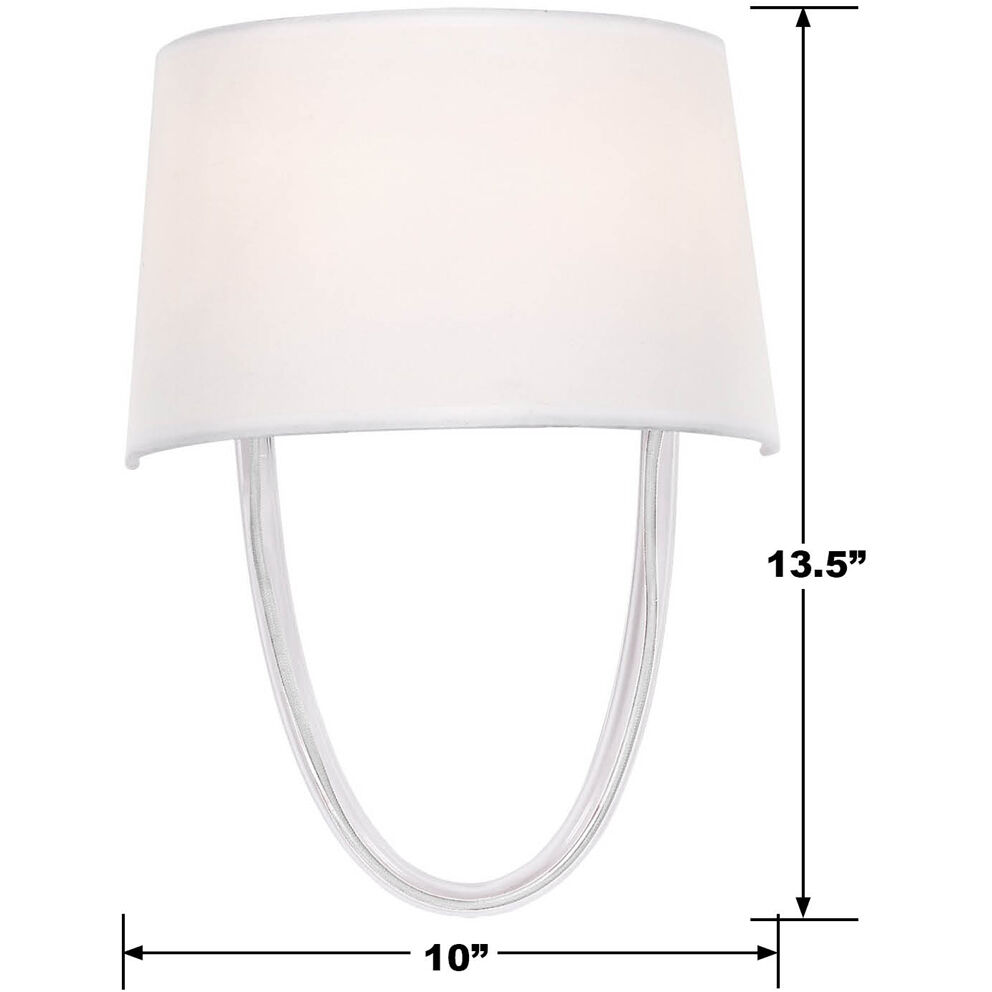 Stella 2 Light 10 inch Polished Chrome Sconce Wall Light