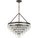 Calypso 8 Light 25 inch Vibrant Bronze Chandelier Ceiling Light