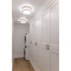 Kendal 3 Light 14 inch Polished Nickel Flush Ceiling Light