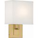 Brent Sconce Wall Light in Vibrant Gold