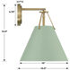 Xavier Sconce Wall Light in Vibrant Gold and Green