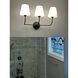 Sylvan 3 Light 23.25 inch Black Forged Bathroom Vanity Light Wall Light