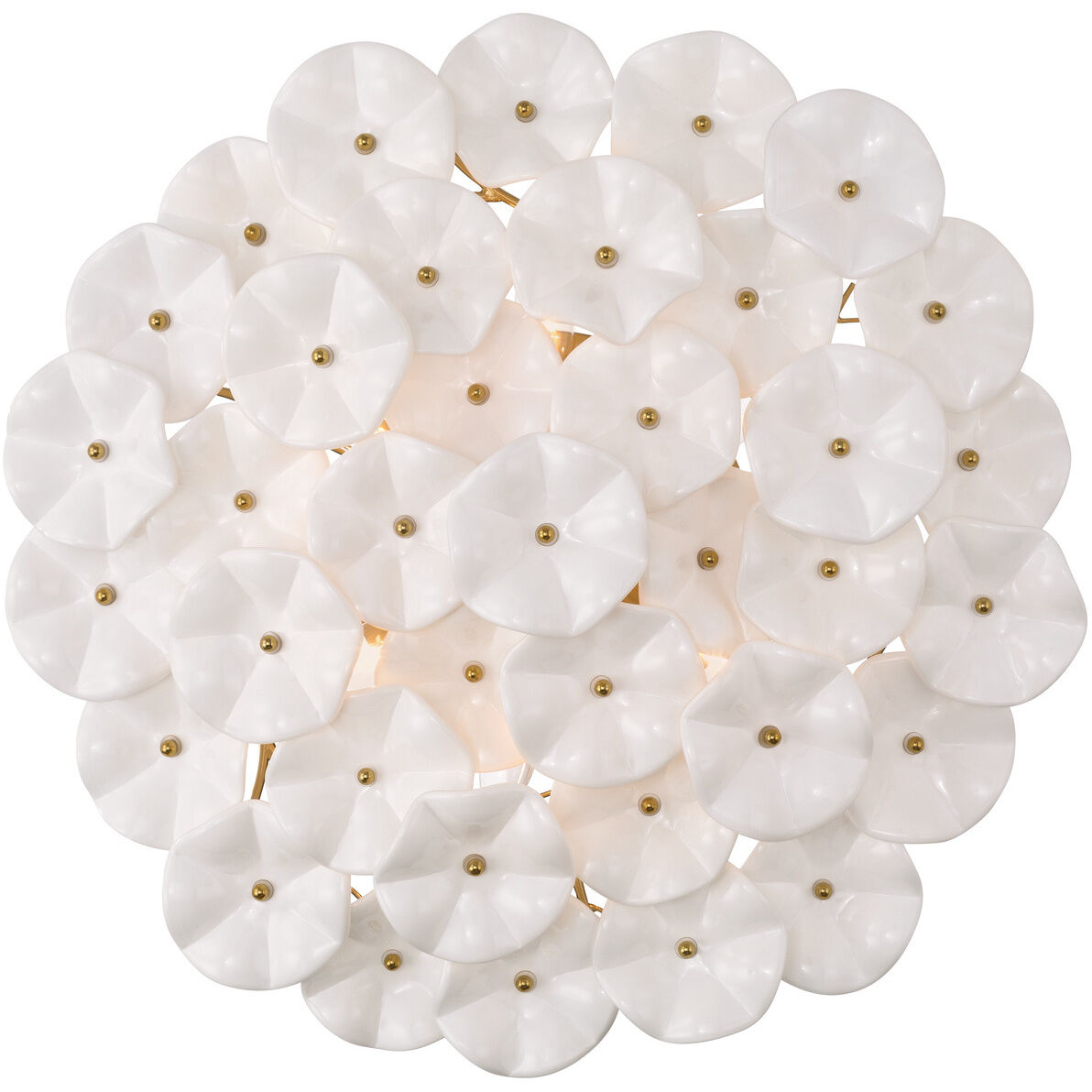 Esme 6 Light 22.5 inch Aged Brass Semi Flush Ceiling Light