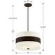Grayson 3 Light 18 inch Dark Bronze Chandelier Ceiling Light