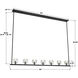 Aragon 7 Light 56 inch Matte Black Linear Chandelier Ceiling Light