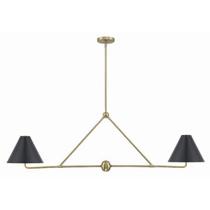 Xavier 4 Light 54 inch Vibrant Gold Chandelier Ceiling Light