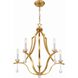 Perry 5 Light 25.5 inch Antique Gold Chandelier Ceiling Light
