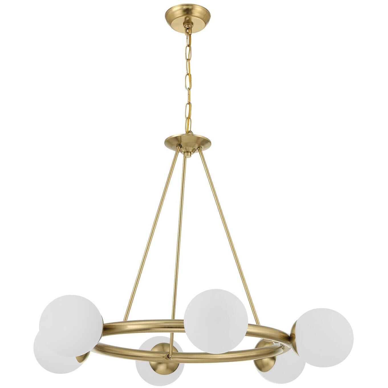 Maverick 6 Light 33.5 inch Vibrant Gold Chandelier Ceiling Light