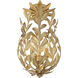 Broche 3 Light 9.5 inch Antique Gold Semi Flush Ceiling Light
