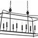 Sylvan 8 Light 42 inch Black Forged Linear Chandelier Ceiling Light