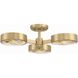 Orson 3 Light 22.5 inch Modern Gold Semi Flush Ceiling Light