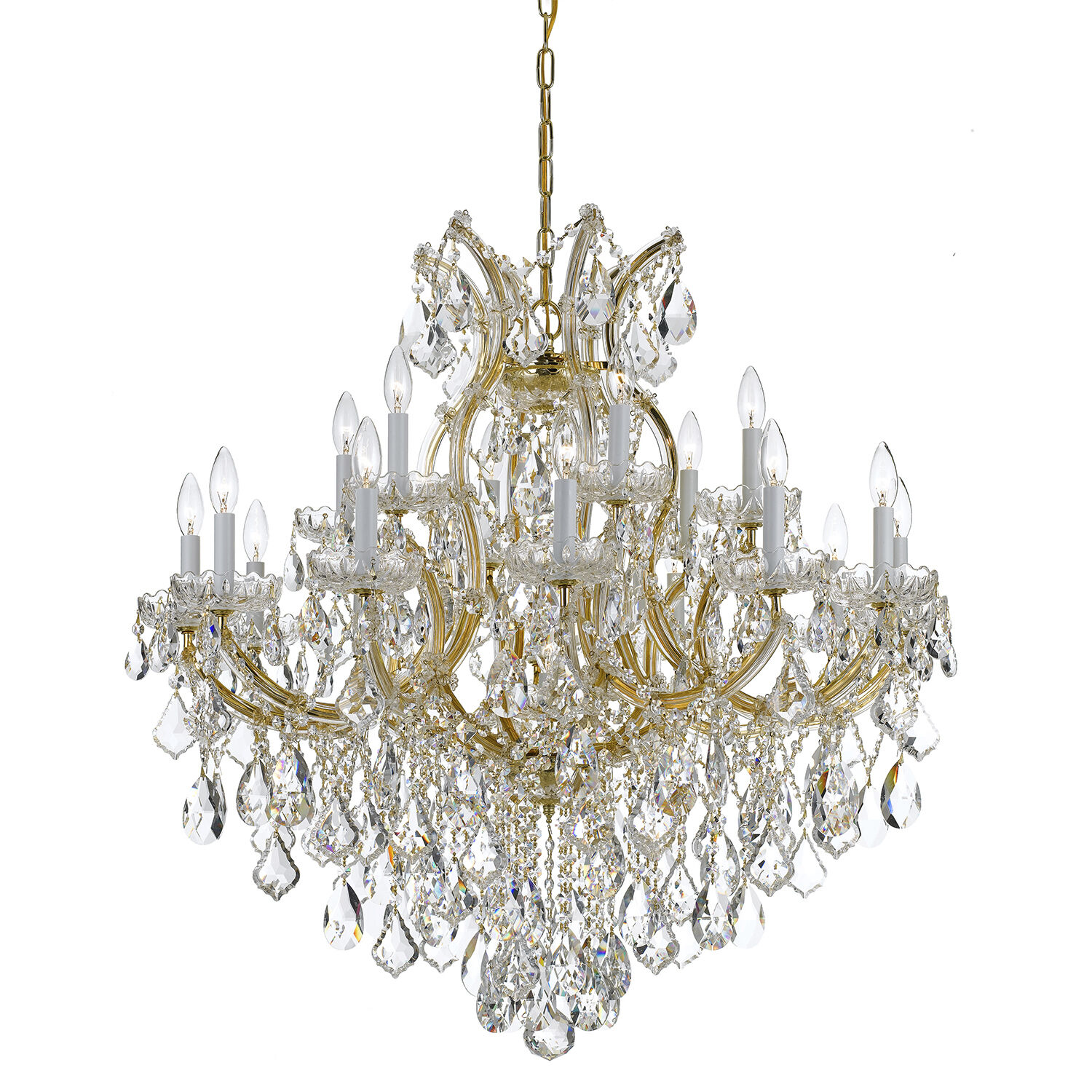 Maria Theresa 19 Light 38 inch Gold Chandelier Ceiling Light in Clear Hand Cut
